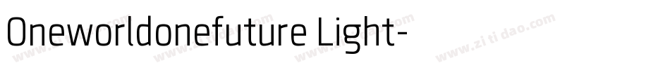 Oneworldonefuture Light字体转换